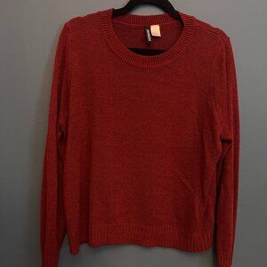 Burgundy Knit Crewneck Sweater